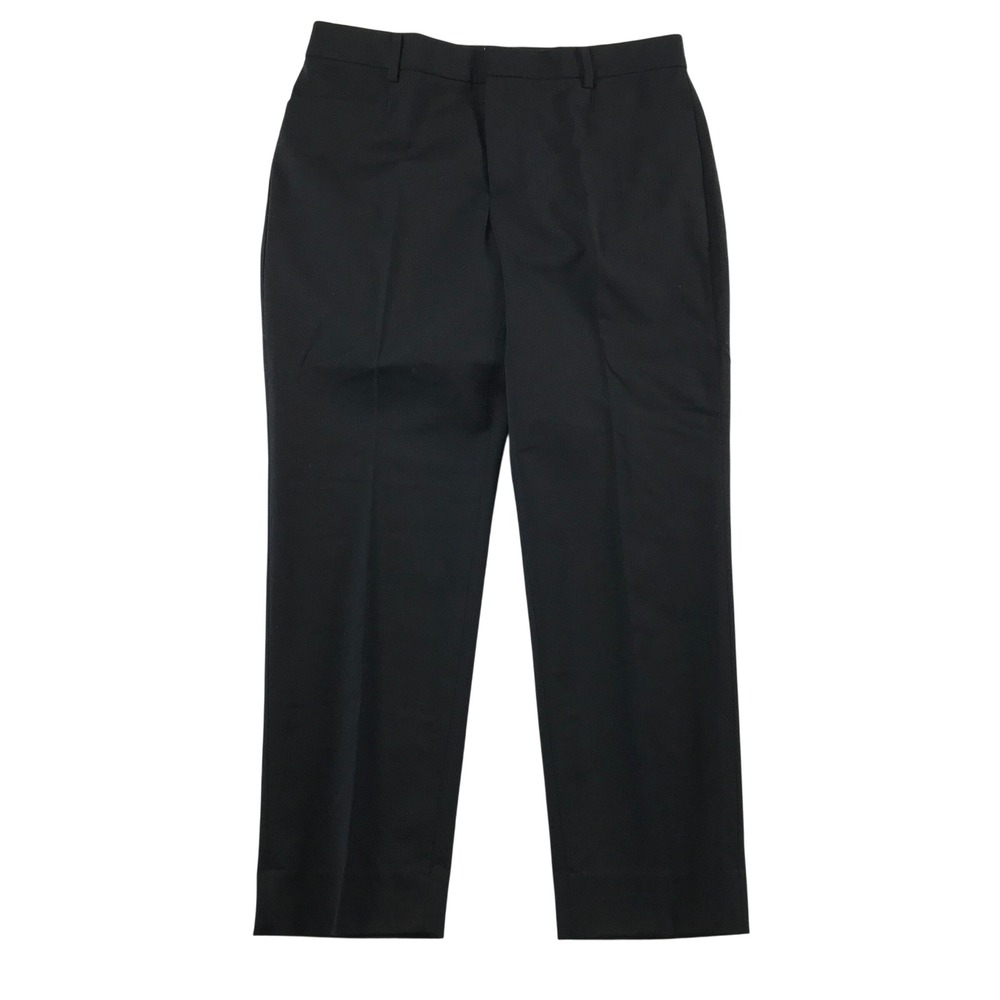 Banana Republic Women Black Slim Straight Ankle Italian Wool Dress Pants Size 10
